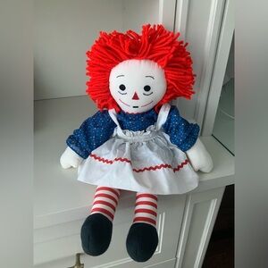 Vintage 80’S RAGGEDY ANN Rag Plush Doll 27 Inches Tall Large Adorable Classic